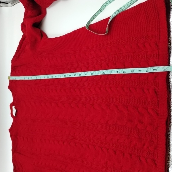 J. Jill Chenille Red Sweater Size Medium - Picture 7 of 9
